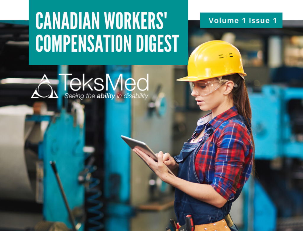 TeksMed in Canadian Workers' Compensation Digest